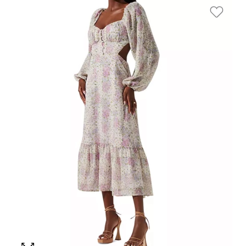 ASTR Shayla Cutout Floral Midi Dress